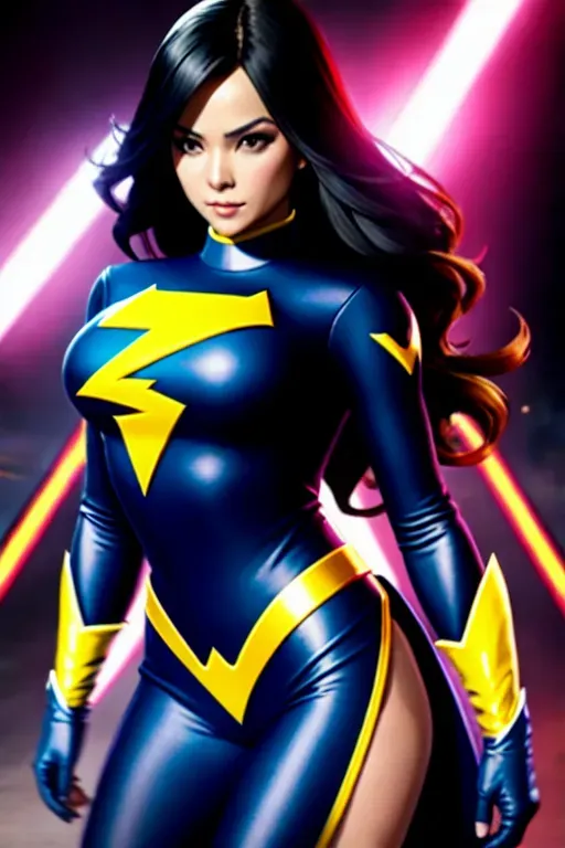 Chinese girl, dressed like the flash in white with blue superhero costume, gold and black gloves and boots, medium breasts, full body, five slender fingers,long black straight hair,sexy look, beautiful lips,curved eyebrows,curved eyelid, romantic,cinematic lighting,nsfw, absurd res, (extremely detailed CG unity 8k wallpaper:1.2), (abs:0.8), best quality,((running pose)) running fast