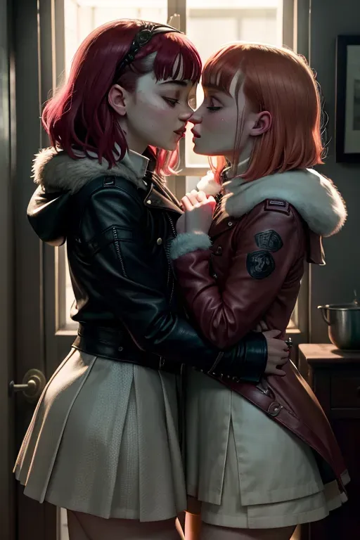 Maisie Williams, Sophie turner, French kiss