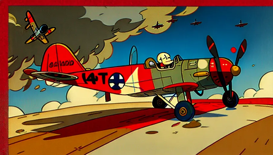 best quality snoopy as a world war II pilot shooting down the red baron