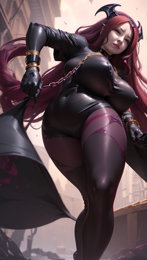 best quality, (((ultra high res))), (detailed face and eyes), (succubus), hearts, ((perfect face)), (necklace), (((big choker))), golden earrings, jewelry, gloves, ((gold)), (((big pink diamond diadem))), (big pink diamond crown), hourglass body, ((handcuffs)), handcuffed, ((((chained)))), (tied up), ((((black symbiote goo suit)))), ((((symbiote succubus)))), ((big cameltoe)), ((((burgundy red hair)))), ((((extremely long hair)))), ((((straight hair)))), ((black boots)), ((((black symbiote neckholder suit)))), (((black legs))), (((black gloves))), (((((very long voluminous hair))))), (((((hair raising succubus))))), ((((raising hair)))), (((((very voluminous hair))))), ((black symbiote hips)), ((black symbiote thighs)), ((perfect eyes)), ((((face closeup)))), (((black symbiote leggings))), (((corruption))), ((((burgundy red hair everywhere)))), ((huge tits)), ((huge boobs)), (((heart))), ((((black tight t-shirt)))), (((from below)))