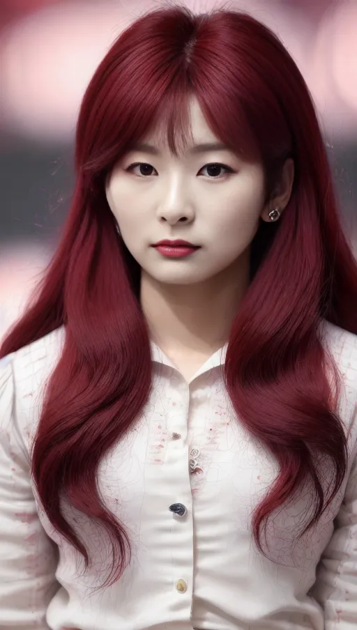 Highly detailed image of Seulgi from red Velvet . HDR. 8K. Highly detaild skin, Highly detailed hair. in torn and ripped clothing. (masterpiece). (((photorealistic 1.5))), (((very detailed lighting))). (((bokeh))). Full body