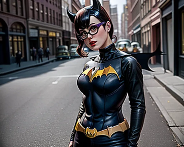 realistic photo of 1960 Batgirl
