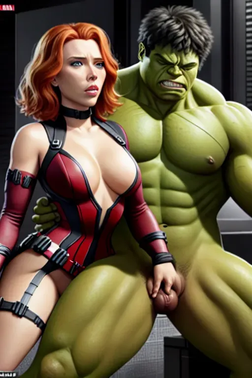hulk having anal sex with scarlett johansen black widow ultrarealistic