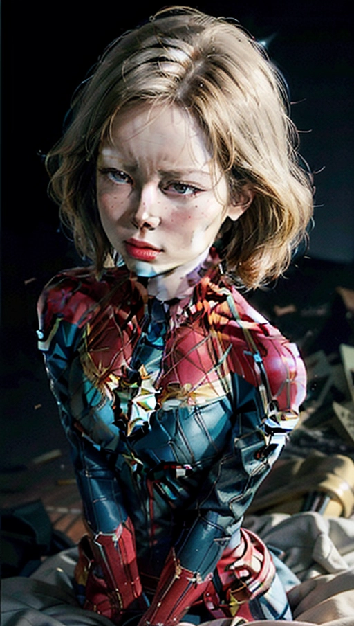 (((actress Brie Larson))), an pornographic portrait of, Brie Larson, ((as a Her character caption marvel)), ((most accurate photo of Brie Larson face)),
(Hypnotized), (photo realistic:1.37), (modern artwork), 1female, (perky tits, fit, athletic), glistening skin, pale skin, ((extremely messy hair in a bob cut
)), ((shocked confused expression on face)), (dark lighting), (((wearing a torn up captain marvel suit ))), perfect tits, legs spread wide, showing pussy, tits out, arched back, ((looking right at the camera)), getting her hair pulled, (((showing her face to viewer))), ( crying tears, sobbing), ((half way undressed, exposing breasts)), (((on her back))), ((<lora:headpat:1>)), ((worst day of her life)), ((blushing)), (being black mailed), pulling her own top down to show the viewer her tits, (((grabbing the viewers arm))), cold nose, ((back pressed into bed)), ((holding mouth wide open for the viewer)), (((a man reaching out and grabbing her by the throat))), dpmg_pov_blowjob_v1, <lora:dpmg_licking:1>,
(((covered in cum))), ((dress ripped and torn)), messy hair, ((cum dripping out of her mouth)), (cum slut), cloths pulled off,
((best quality)), <lora:dpmg_add_detail:0.5>, beautiful,(high resolution), (((masterpiece))), (uhd), (8k), ((sharp focus)), <lora:plVOer6ObyM_epiCRealismHelper:1>