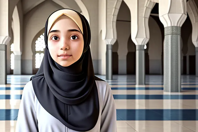 Hijab girl in mosque