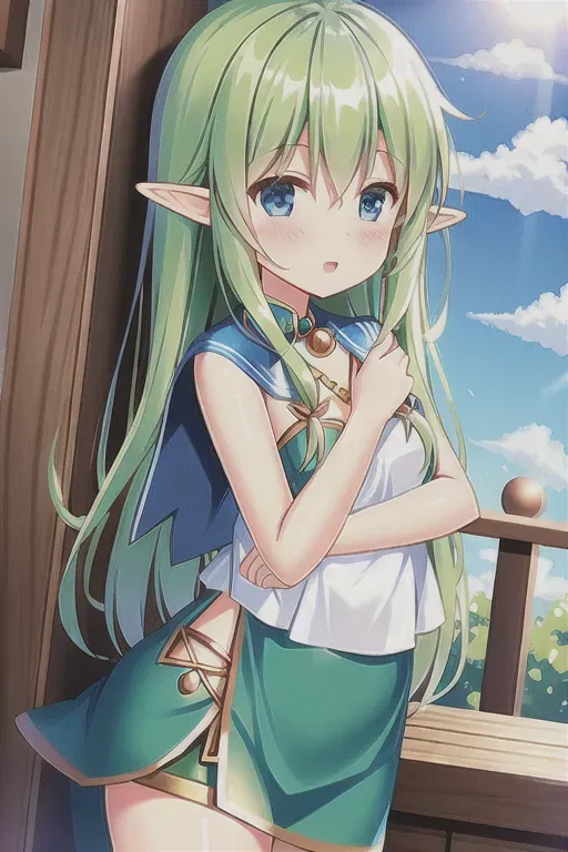 a illustration of a cute elf girl