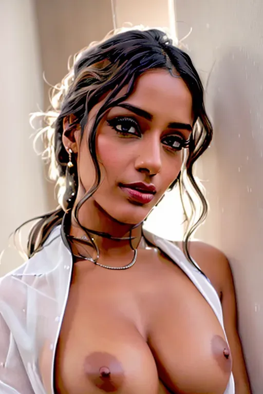 indian, nude, cute pussy, (((no underwear)), ((((8k high resolution photo of)))),playful, (((full body nude))),((revealing nipples out)), hair behind, (((detailed female anatomical features))),curved eyelids,beautiful lips,textured skin,editorial, white background, standing nude, legs slightly spread to reveal pussy, small tits, perky, ((((close up)))), ((((very detailed))))