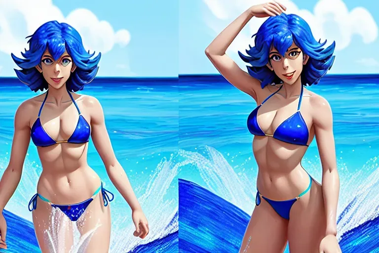lapis from steven universe in a bikini