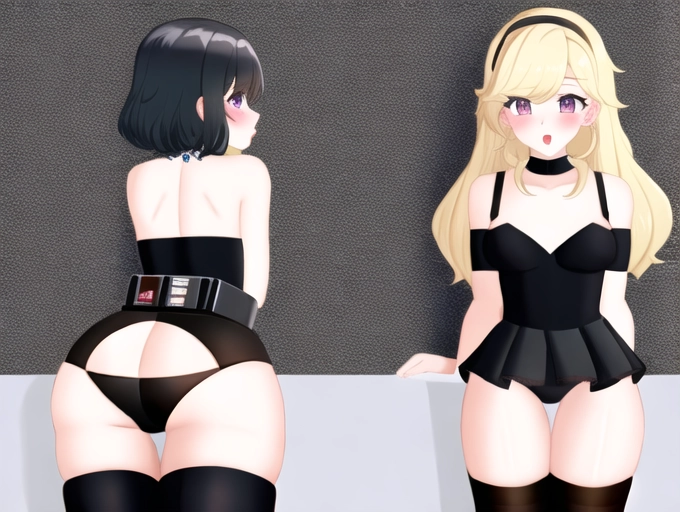 femboy, butt facing camera