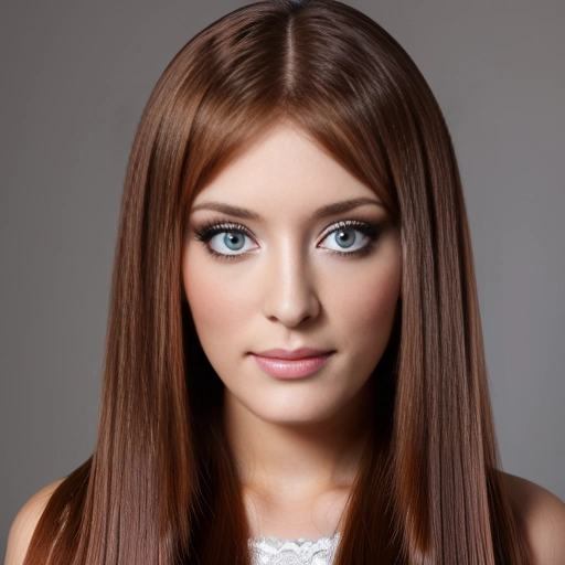 a beautiful young (teenage) girl with long copper straight hair, (largest huge eyes:1.2),
realistic, masterpiece, long eyelashes, mascara