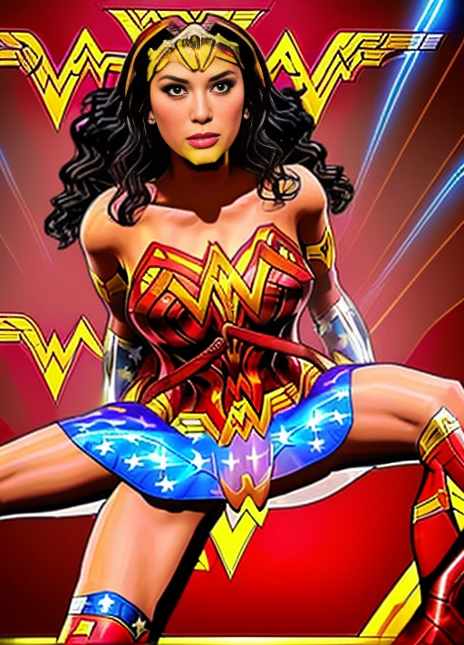 An illustration of a tearful frightened (((((Wonder Woman))))) with her legs spread as she sits on the huge erect clock if a black man, getting ((((fucked very deep)))). Her eyes are full of ((tears)), her mouth wide open in anticipation, (((thick cum oozing over the thick cock and between her legs))), red scratch marks and bruises on her legs and arms.