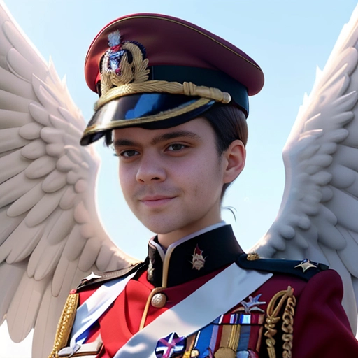 a 8k high detailed photo of full portrait
straight male
In Military Uniform
In uniform
Military
Ultra Detailed
Best Quality
Most Detailed
Angel Wings
Angelic Lighting
Love
Hope
Magic casting
Crown
Smiling
queen
happy
Glory
Warrior
Angels
Angelics
Positivity
Happiness
ecstasy
enraptured
sweaty
saving
God
Royalty
Morality
Goodness
True Good
Power
Force
Authority
Ethical
Saviour
Halo
short Hair
Always and Forever Sentimental
in heat
hot
ultra hot
best
best lighting
tantric
Neutral
Brilliant
Logical
Compassionate
Perfect
Perfection
Exciting
Integrity
Winged
Courage
Purity
Harmony
Beauty mark on upper lip
sexy feminine
Non-Nude
Military Uniform covering body
Uniform
Canada
Canadian
Canadiana