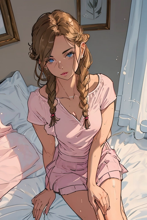 My best friend is a cute Christian lady, offspring of a pastor, wife of a deacon, sexy, submissive, dark blonde hair, haire is braided, dark eybrows, sweet blue eyes, concave nose, soft cheeks, full lips, small chin, slim figure, small breasts, thin waist, curvy hips, thicc ass, full thighs, thigh gap, wearing a pink blouse, long modest skirt, skirt pulled up, naked, nipples poking her blouse, wet aroused clit, aroused vagina, throbbing brown anus, crawling on my bedroom floor, presenting me her ass, showing off her ass, just beside the bed, begging, needing my cock, wanting to bear my seed, ((high definition)), ((4k quality)), ((excellent lighting)), ((great shading)), ((pristine detail)), ((really clear picture)), ((beautiful vibrant colors)), ((accurate at lower prompt guidence)), ((ultra realistic)), (((five fingers per hand))), (((two arms per person))), (((two legs per person))), (((two hands per person))), (((two feet per person))), ((((100 percent according to prompt))))