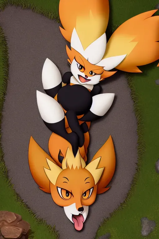 Braixen anus scat