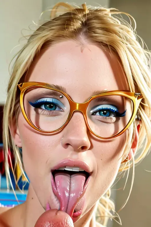 Ashley Shultz, beautiful, masterpiece, best quality, extremely detailed face, perfect lighting, 1girl, solo, <lora:dpmg_licking:1>, lickingoral, licking penis, saliva,