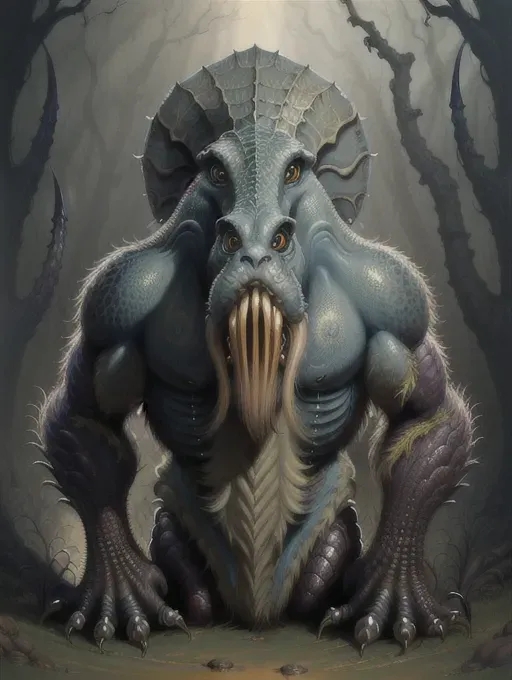 8k, masterpiece, Highly detailed, genius design of a
(New) (unusual monster) cryptid (Edward Binkley Madison Artist artwork, portfolio)
(((((Artwork style Ed Binkley)))))