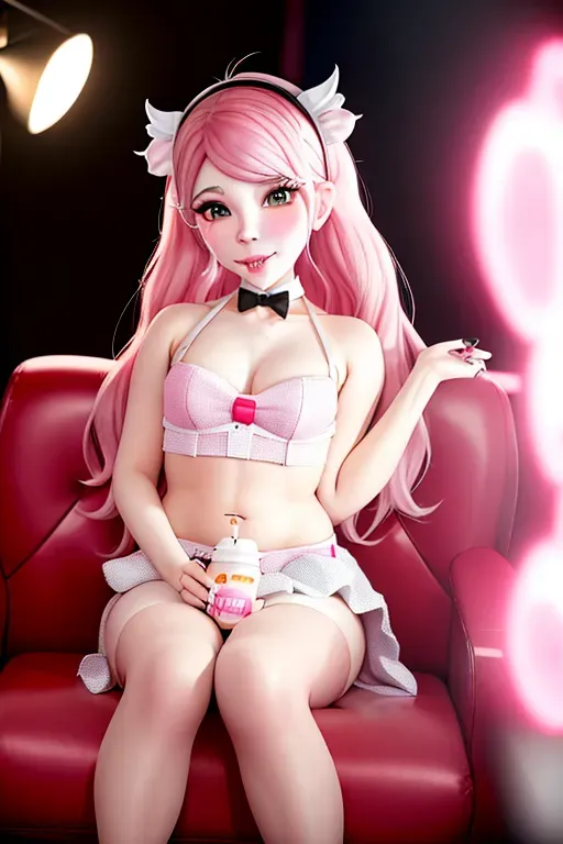 photo shot, (belle delphine) short facial cafe bar, nigth time, studio light, happy, 8k, professional