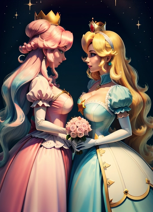 princess peach and princess rosalina,