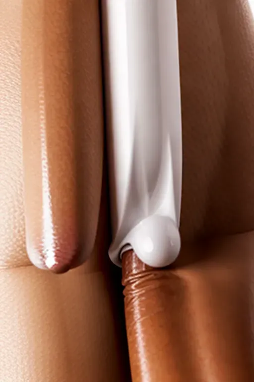 hyper realistic close up of white penis. 6 inches and erect