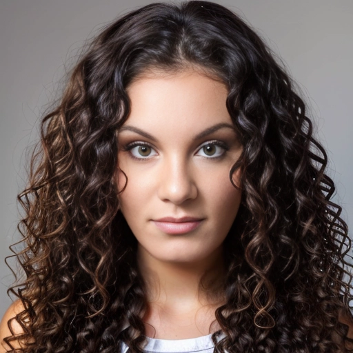a beautiful young (teenage) girl with long curly hair, (largest huge eyes:1.2),
realistic, masterpiece, long eyelashes, mascara