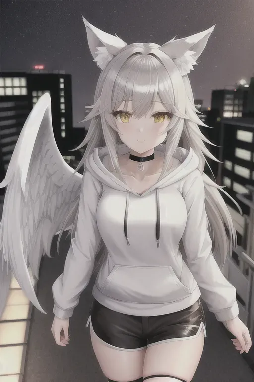 anime white wolf girl