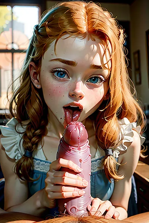 beautiful, masterpiece, best quality, extremely detailed face, perfect lighting, 1girl, Sadie sink, solo, <lora:dpmg_licking:1>, lickingoral, licking penis, saliva,
