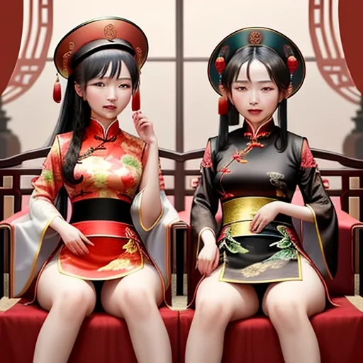 一个中国女生
