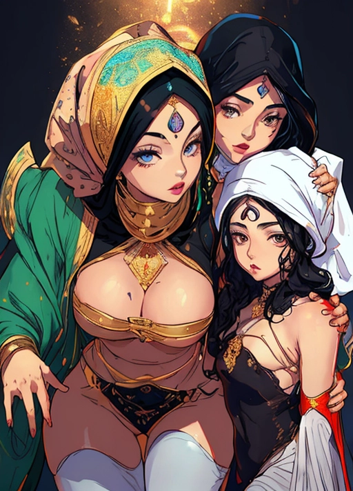 My beautiful muslim woman, really cute traditional Iranian woman, persian, wearing a warn pink hijab, long messy dark hair, hair is coming out of the hijab, dark eybrows, cat like sapphire eyes, concave nose, full lush lips, soft thin cheeks, cute cute narrow chin, thicc body, curvy, small breasts, thin stomach and waist, full ass and thighs, round butt, wearing a warn traditional muslim woman outfit, exposing her private parts to me, showing her aroused pussy, aroused clit, ((high definition)), ((4k quality)), ((excellent lighting)), ((great shading)), ((pristine detail)), ((really clear picture)), ((beautiful vibrant colors)), ((accurate at lower prompt guidence)), ((ultra realistic)), (((five fingers per hand))), (((two arms per person))), (((two legs per person))), ((((100 percent according to prompt))))