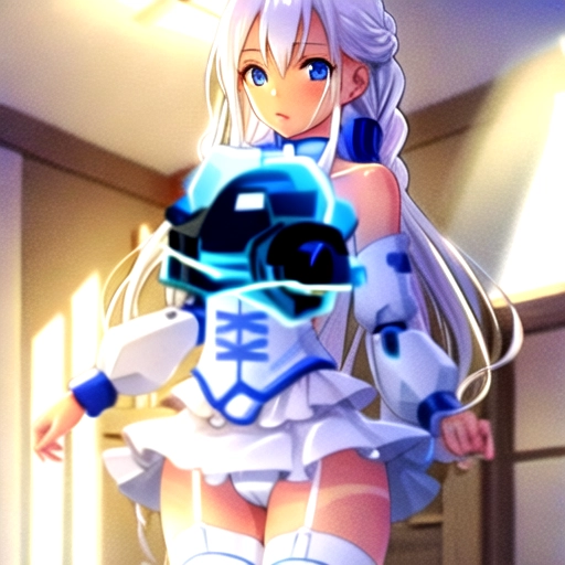 platinum hair color, light tan skin, sexy figure, blue eyes, high resolution, cute face,