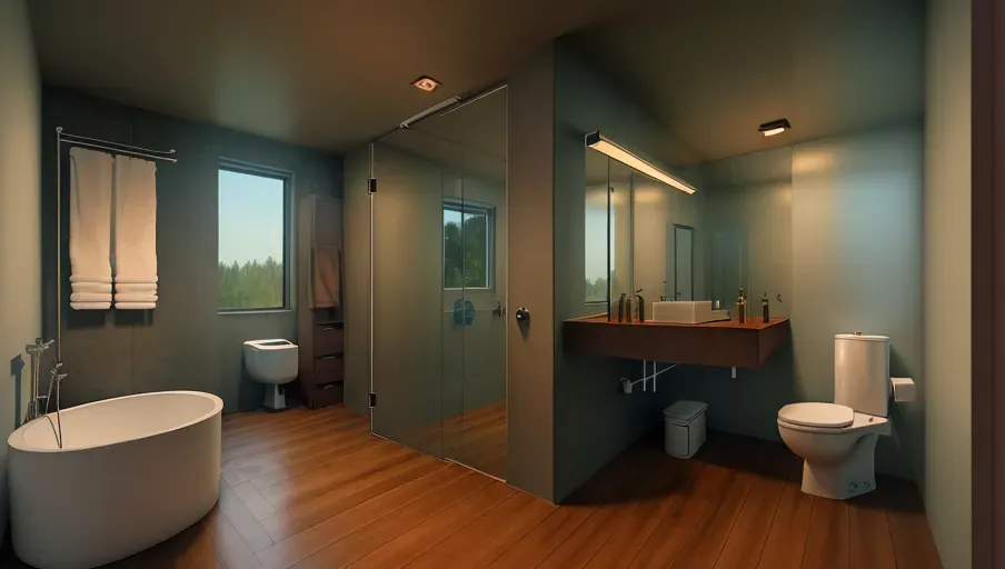 Night-time lighting in the bathroom