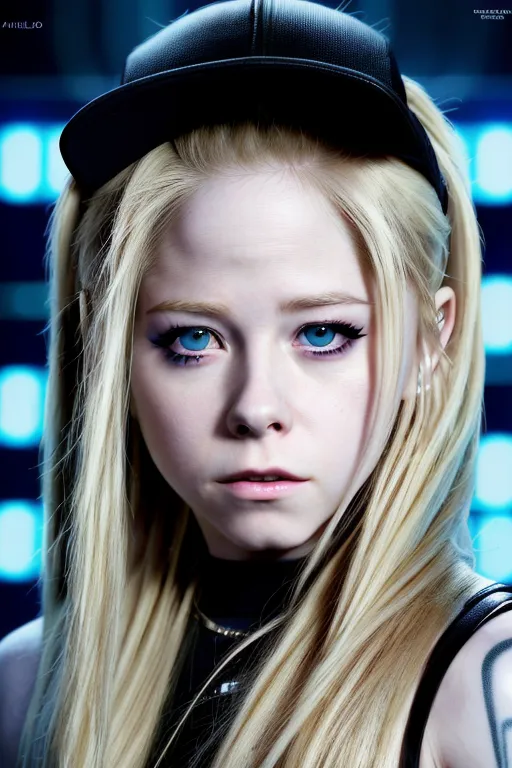 Avril Lavigne, naked, perfect face, high quality face, 64k, cyberpunk, <lora:dpmg_werewolf:1>