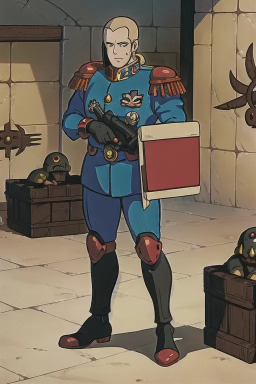 ghibli style, Warhammer 40k, guardsmen, ((masterpiece)) <lora:dpmg_ghibli_style:0.92>