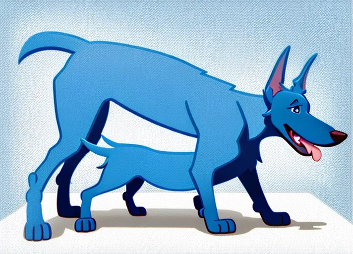 Anthropomorphic Doberman transforming Anthropomorphic boarder collie into a cock.