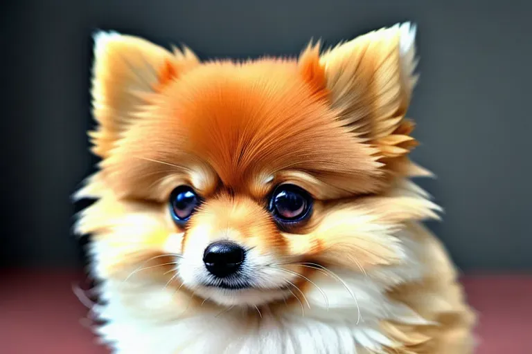 Dopamine Girl - one eyed Pomeranian with fluffy red fur v8VYQ0dpVda