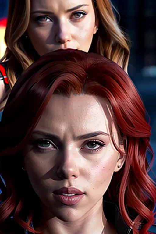 A high-quality hyper-realistic photo of Scarlett johansson cosplay as black widow, accurate tom holland in a spiderman cosplay,