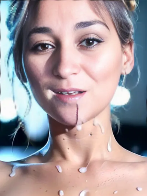 foto of, nude sexy longing Jennifer Lawrence, blue eyes, ((((huge amount of cum all over her face)))),((cum on face)), cum on breasts,((accurate face)), ((accurate face)), show full body, nude, sexy pose, (small breasts), five slender fingers, (((short hairstyle, buns))), beautiful face,beautiful lips,detailed large eyes,curved eyebrows,cinematic lighting,studio lighting,professional,editorial, cum in hair, female orgasm, blowbang))),(creamy white cum) (((crying)))(((eating cum)))
