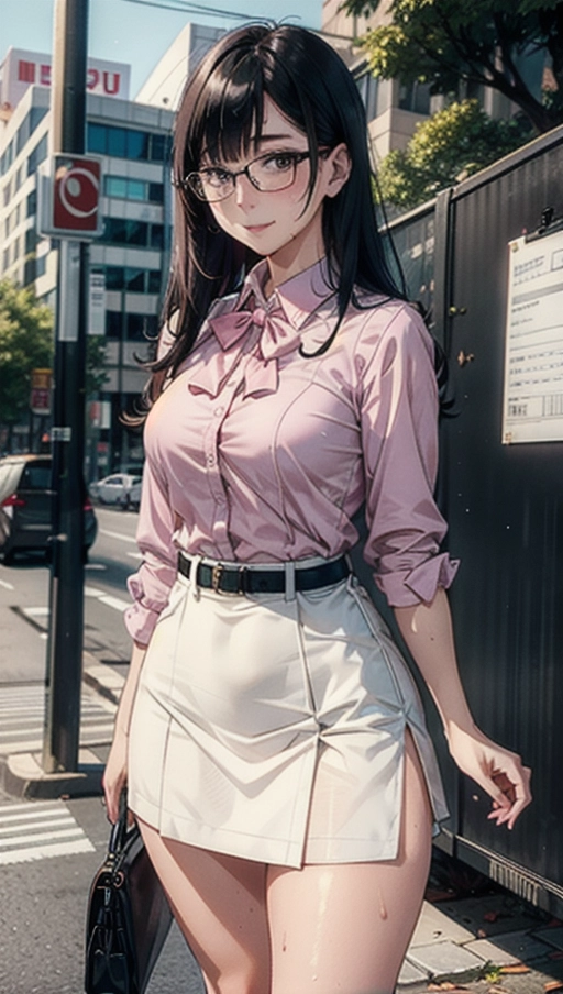 establishing shot, (((loose office attire, pink blouse, cream mini skirt))), slim curvy, eurasian woman, (hyper-realistic face:1.3), 32k uhd --ar 9:16 --stylize 750 --v 6, realistic,((((solo)))), nudity, (((long straight black hair))), (small breasts:1), breasts focus, wet skin, lips, perfect-hard-nipples, solo_focus, eye-contact, lifted cream mini skirt uncensored, ((torn office attire)), wearing glasses,
background outdoor park, sweaty, (((exhausted))),uncensored,
<lora:dpmg_add_detail:0.5>, (best quality),
beautiful, (((masterpiece))),(high resolution), (uhd), (8k),
sensual shy smile, ahegao,