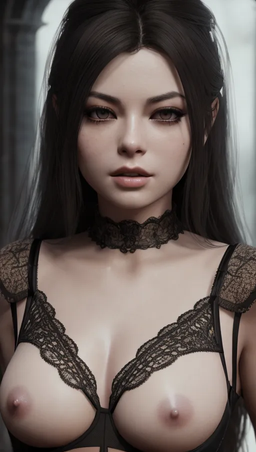 masterpiece, glamourous photography of the miranda cosgrove , pale skin, heavy dark eye makeup, highly detailed skin, reflective eyes, medieval clothing, lingerie, sultry pose, seductive, epic, dramatic, creepy, horror, fantasy, in a medieval castle in ruins, ultra detailed and intricate background, highly detailed, hyperornate details, dark, dense, atmospheric, volumetric lighting , fog, smoke, cinematic, octane render, unreal engine, hyperrealistic, photorealistic, photo realism, modelshoot style, depth of field, professional photography, professional DSLR camera, muted colors, Tungsten lights, absurdres , UHD, HDH, HDR, 8k, 16k, 32k