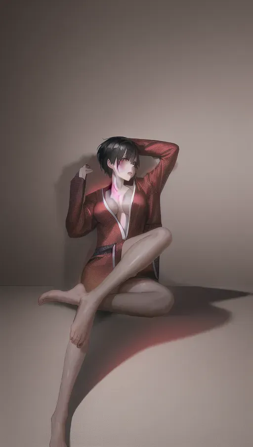 1girl, full body, detailed face::5, beautiful::5, attractive::5, sexy::5, flawless::5, shapely::5, sensual, dirty::5, fatal, lethal, deadly, hurt::5, bruised::5, feudal japan::5, japanese , seductive, surprised, startled, stunned, attacked, ambushed, assaulted, frightened, terrified, alarmed, scared, spooked, panicked, fearful, terrorised, moody lighting::5, night::5, short hair, dark hair, black hair, parted hair, almond shaped eyes, eyes open::5, eyes wide::5, eyes wide open::5, thin lips, solo , masterpiece, ultra high res, professional, photo referenced::5, 23 years old, young adult::5, slim, pale skin, kimono, dark red kimono, saliva, saliva dripping, summer, thin clothing, sweat, sweaty skin, shiny skin, purple eyeliner, small breasts::5, pain::5, head tilt, mouth open, mouth agape, parted lips, bending, bent, 1 character, long sleeves::5, loose top, bags under eyes, feet, foot, dorsal, bare feet, barefoot, sitting , legs crossed,