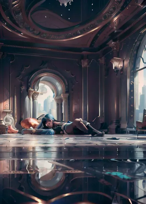 <lora:dpmg_lol_jinx:1>, 8k, digital photo of blue hair girl, a skinny woman, slim, full body, bangs, small waist, rounded butt, (tigh highs), (pale skin with reflections), dramatic lighting, (photorealism:1.5), (photorealistic:1.4), (8k, RAW photo, masterpiece), High detail RAW color photo, a professional photo, realistic, (highest quality), (best shadow), (best illustration), ultra high resolution, highly detailed CG unified 8K wallpapers, physics-based rendering, photo, realistic, realism, high contrast, hyperrealism, photography, f1.6 lens, rich colors, hyper-realistic lifelike texture, cinestill 800,<lora:dpmg_scifi:1>, camel toe, sexy pose