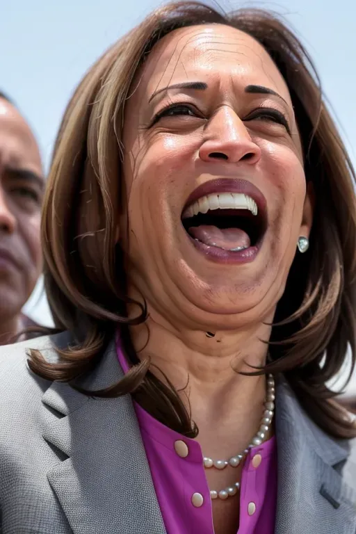 Dopamine Girl - A 8k high resolution photo of, Kamala Harris laughing ...