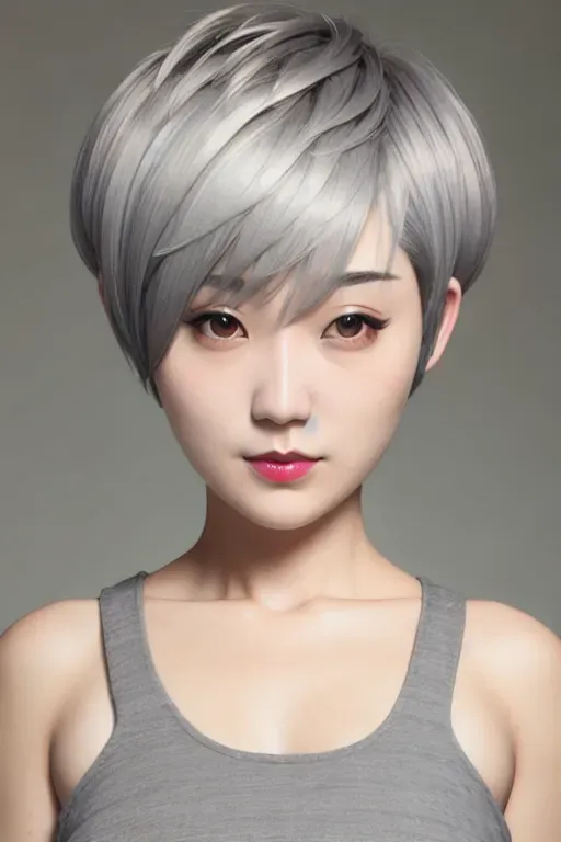 DJ SODA short hair gray bust 36