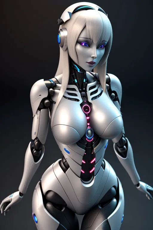 3d, ultra high resolution, an AI given physical form as a woman, programmed to be devoted to her user, built with lifelike female organs