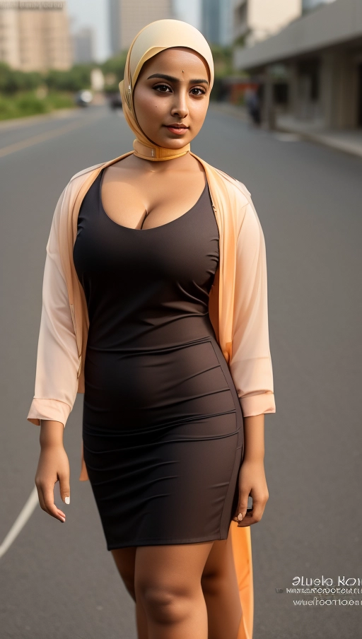 ((professional photograph of a 20 years old fit busty indian hijab girl with tanned skin and thick thighs wearing a hijab exposing deep cleavage and open chest looking at the camera)),
cute face, cute eyes, realistic cute face, highly detailed cute face,
highly realistic cute face, reflective eyes, cute eyes,
(((deep cleavage))),