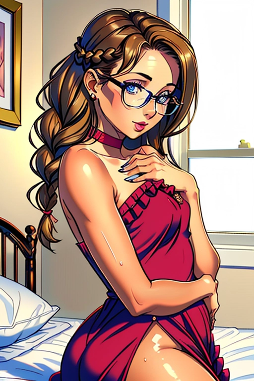 My best friend is a cute Christian lady, 30 years of age, mom, offspring of a pastor, wife of a deacon, sexy, submissive, half naked, dark blonde hair, hair is braided, Emily Beth Rickards, blue eyes, thick frame glasses, curvy figure, small perky breasts, thin waist, curvy hips, thicc ass, full thighs, thigh gap, wearing a modest pink easter sunday dress with frills, she is holding the hem of her dress up, naked wet aroused clit, naked aroused vagina, naked throbbing brown anus, crawling on my bedroom floor, presenting me her ass, showing off her ass, just beside the bed, begging, needing my cock, wanting to bear my seed, ((high definition)), ((4k quality)), ((excellent lighting)), ((great shading)), ((pristine detail)), ((really clear picture)), ((beautiful vibrant colors)), ((accurate at lower prompt guidence)), ((ultra realistic)), (((five fingers per hand))), (((two arms per person))), (((two legs per person))), (((two hands per person))), (((two feet per person))), ((((100 percent according to prompt))))