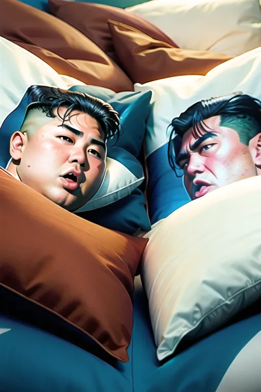 Kim jong un vs Donald Trump, ((pillow fight))