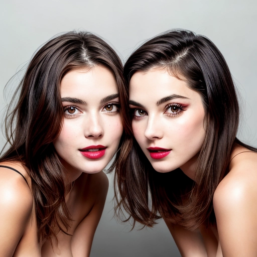 Two or more girls, completely naked, trim pubic hair, natural tits, cute faces, lipstick, eyeliner, realistic, accurate pose, detailed bodies, detailed faces, accurate faces, lascivious smiles , sexually aroused, sexually excited, flirting and sexually attracted to me, fuck me face, looking into my eyes,
<lora:dpmg_add_detail:0.9>