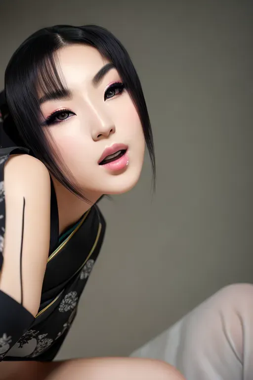 1girl , full body, beautiful::5, gorgeous::5 , breath taking, deadly, feudal japan , edo period , night , japanese , highres , short hair, dark hair, black hair, green eyes , almond shaped eyes, thin lips, solo, ((masterpiece)),photo referenced::5, pale skin, tenchu, kunoichi, professional, ultra high res, kuugire, stealth, soft feminine facial features, button nose, 27 years old::5, seductive look, arrogant look, sinister look, detailed face::5, shocked expression::5, afraid::5, surprised::5, terrified ::5, detailed eyes, dark blue kimono::5, feet, foot, 5 toes, toe, underwear, panties, black stockings::5, pose, bent, purple eyeliner::5, eyeliner::5, hand, fingers, 5 fingers, eyes wide, mouth open::5, dorsum of the foot , dorsal, on toes, head tilt, head turned