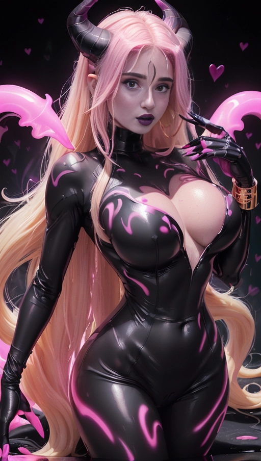 best quality, (((ultra high res))), (((detailed face and eyes))), ((perfect face)), (big shining heart choker), earrings, jewelry, (((big glowing succubus mark))), ((((big glowing succubus bodymark)))), (conjuring), witch, ((very long voluminous hair)), (((black gloves))), (((blonde hair))), (((symbiote goo hair))), (((golden bracelet))), (((huge golden hair cuff))), (((black skintight neckholder))), ((face closeup)), ((((black lipstick)))), ((((black lips)))), (((((black demon tail))))), ((black long sleeves)), ((purple glowing heart)), (((demon mark))), heart on womb, (((((bright pink glowing skin tone))))), ((((straight blonde hair)))), ((pink glowing clothes)), ((pink luminescent)), ((((pink luminescent skin tone)))), (((pink skin))), (((Kylie Jenner))), (((huge boobs))), (((huge cameltoe))), ((((pink goo everywhere)))), (((symbiote girl))), ((((symbiote goo suit)))), ((((black demon horns)))), (((((very very long hair))))), (((perfect face and eyes))), (((straight hair)))
