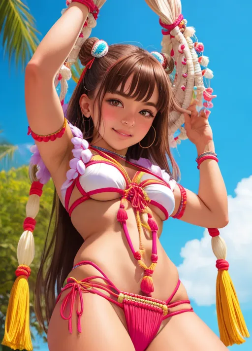 mascot girl for a macrame company